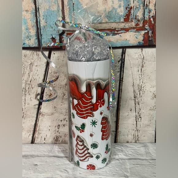 Christmas Tree Cakes Stainless Steel 20 Ounce Iced Tumbler New - Picture 6 of 6